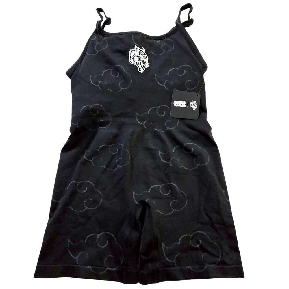 Darc Sport Naruto Shippuden Akatsuki Seamless Bodysuit Black Romper Medium NEW